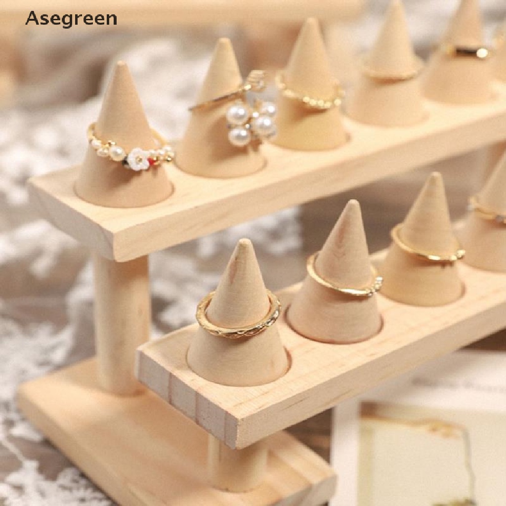 Giá Đỡ Trưng Bày Nhẫn Bằng Gỗ Phong Cách Boho