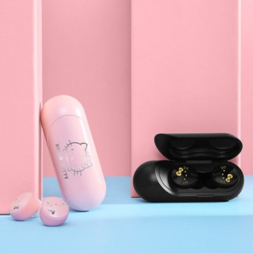 Tai Nghe Bluetooth Hello Kitty - Tai Nghe Không Dây Âm Thanh HiFi - Tai Nghe Chống Ồn Sạc Tự Động