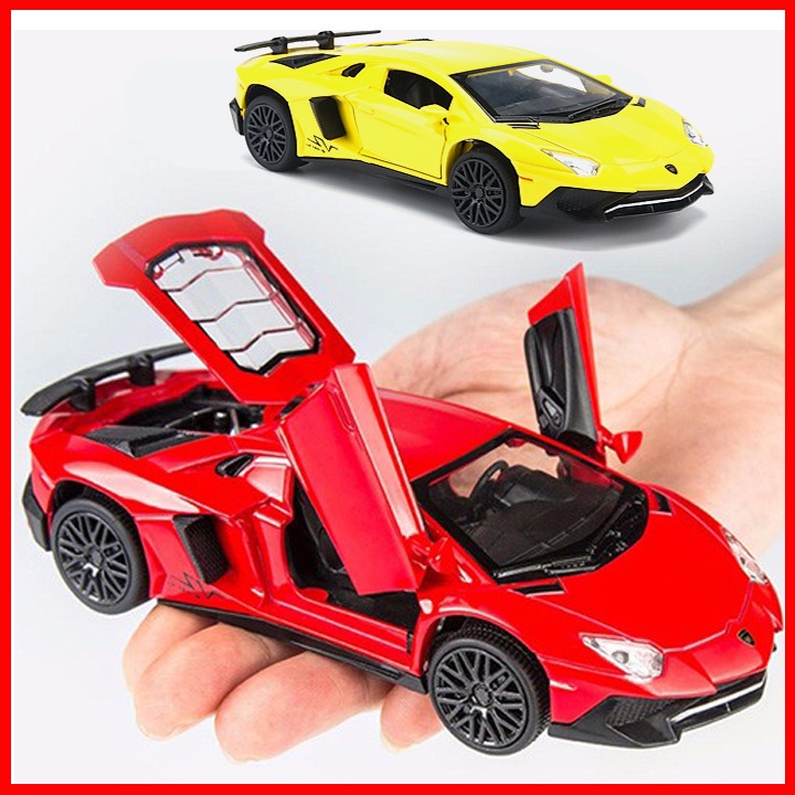 Xe Mô Hình Sắt Kiểu Dáng Aventador Sv - Tỉ Lệ 1:32 - Miniauto - 9750.4