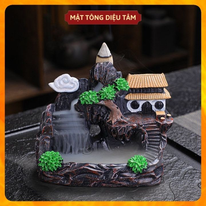 Thác khói trầm tặng 5 nụ trầm hương cao cấp dùng để đốt trầm hương , đồ thờ cúng trầm hương