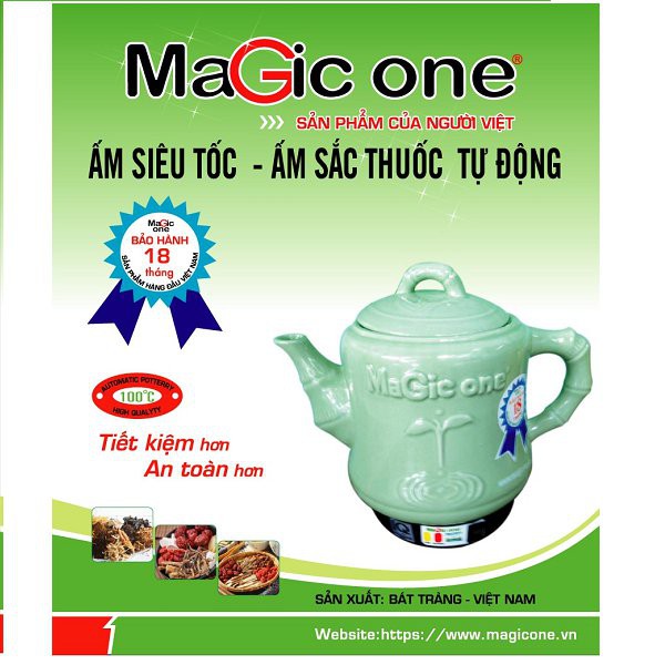 Ấm Sắc Thuốc BẢO HÀNH 12 THÁNG ĐỔI MỚI Magic One dung tích 3.2L và 4.8L Hàng Chính Hãng (MG-55N và MG-55T)