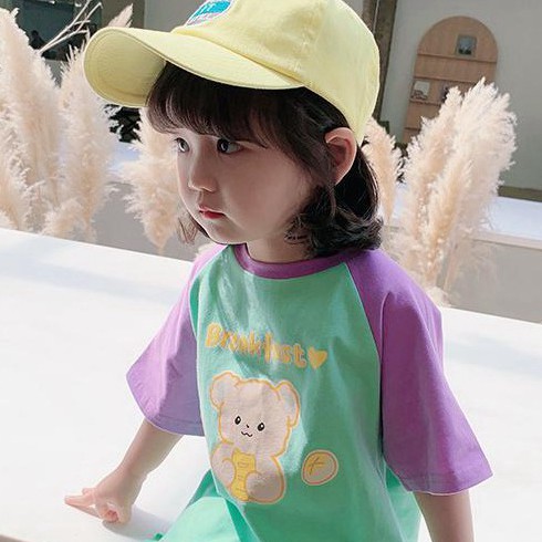 Áo Thun Ngắn Tay In Họa Tiết Hoạt Hình Cho Bé Gái