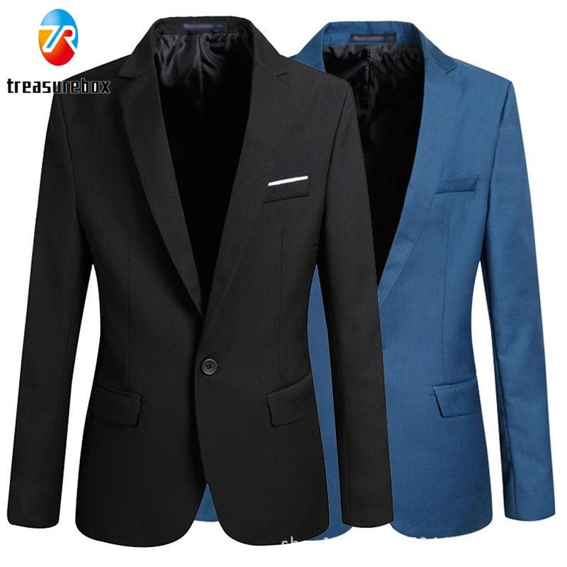 Thời Trang Áo Khoác Blazer Phối Nút Cho Nam