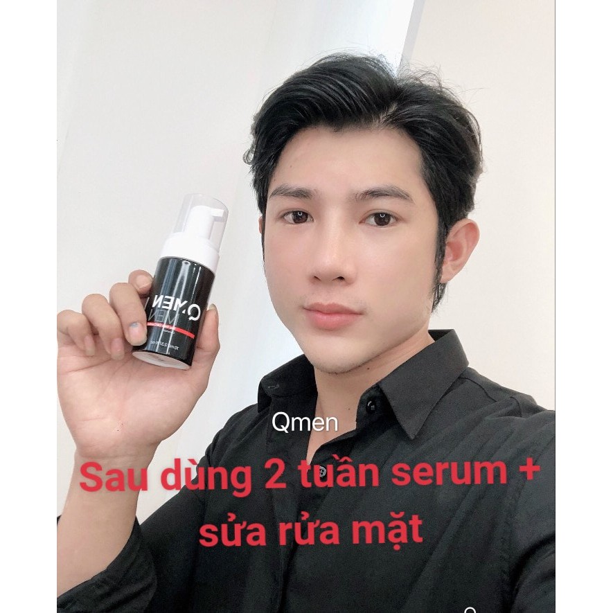 Combo trị mụn QMEN - WHA Serum + Tea Tree Oil + Magic Sun Pray