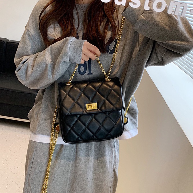 IELGY Túi Đeo Chéo Dây Xích Hình Thoi Đa Năng Thời Trang Cho Nữ