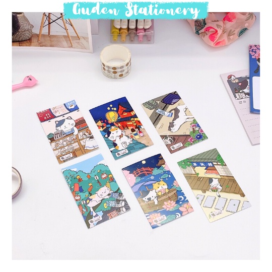 Bưu thiếp mèo Nhật Bản dễ thương_Postcard mèo Nhật Bản_Guden Stationery