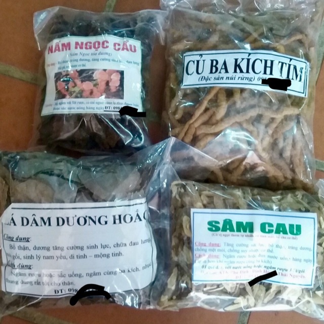 bộ tứ ngâm rượu
