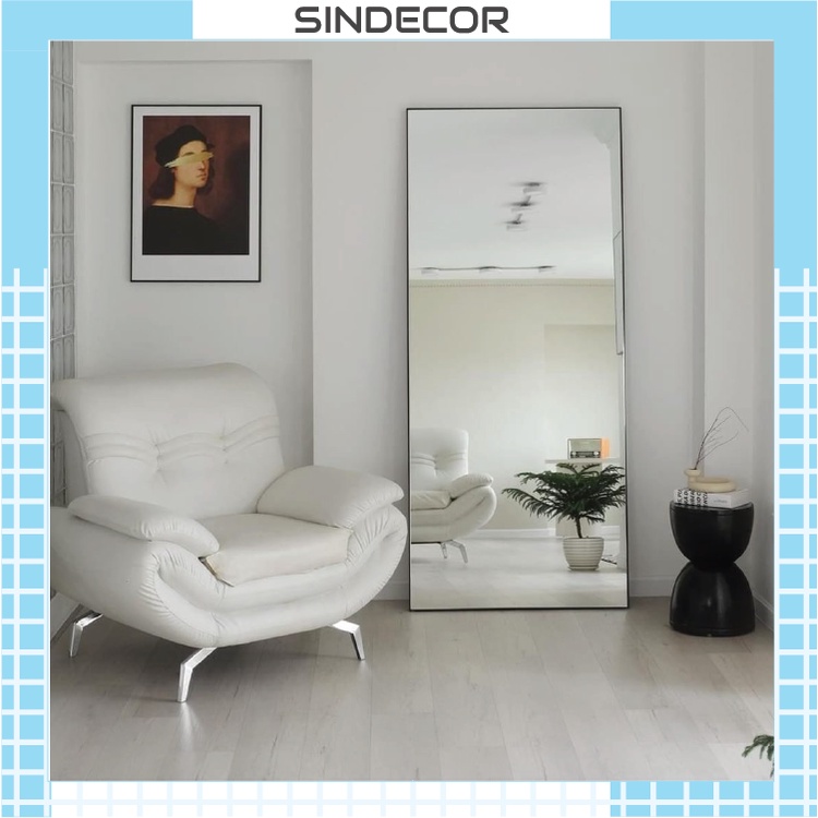 Freeship Nội Thành - Gương Soi Toàn Thân Viền Gỗ - Sindecor - Gương đứng tràn viền 170*58 cm - Nội Thất Kiểu Hàn Lắp Ráp