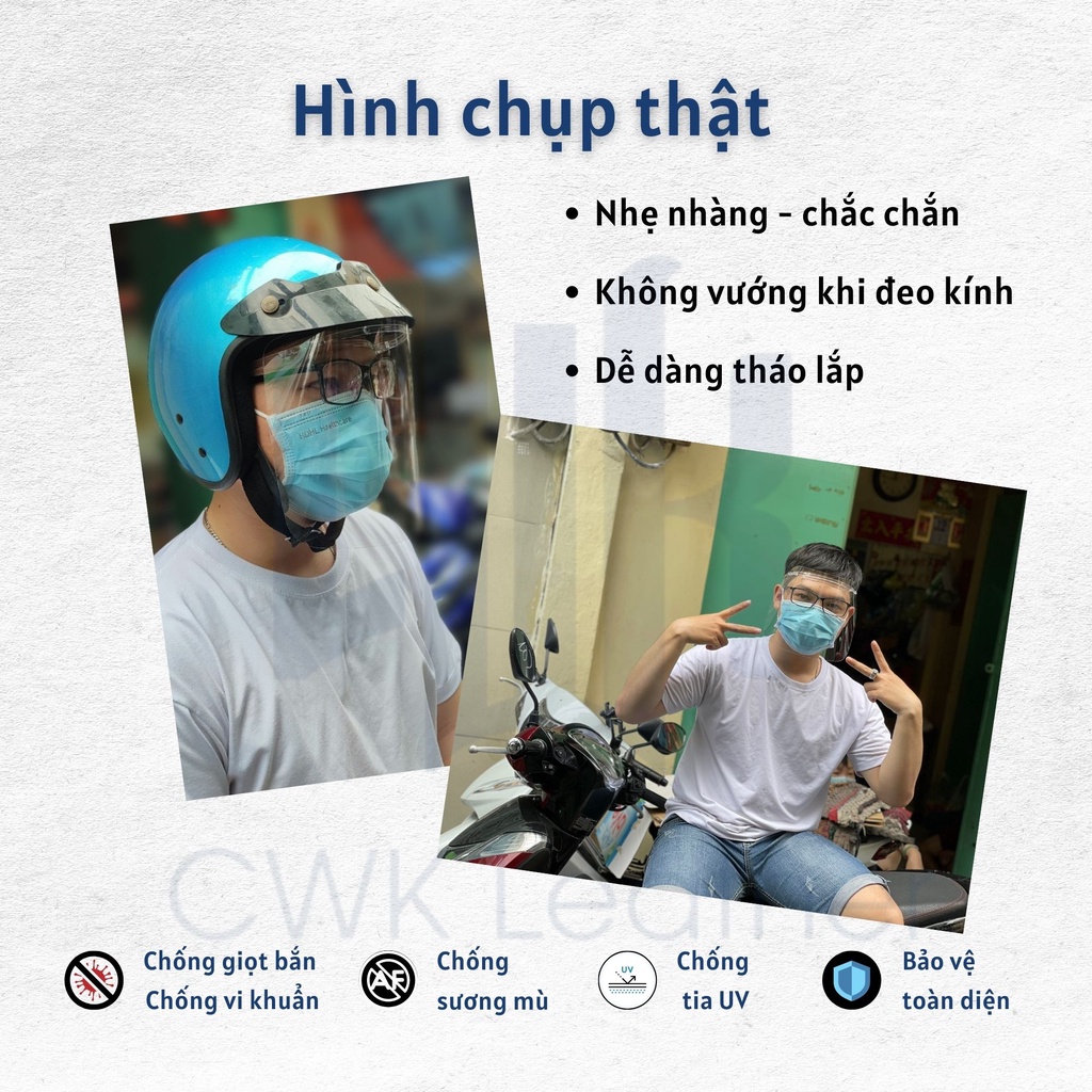 Kính chống giọt bắn cao cấp không vướng mắt kính, không bị sương mù