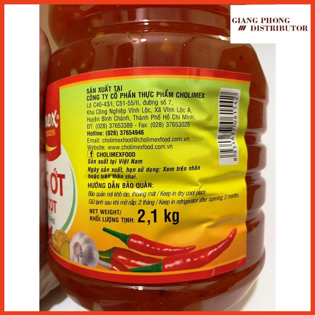 Cholimex -  Tương ớt chua ngọt 2.1kg  - Gia vị cuộc sống, thơm ngon, đặc sắc, an toàn vệ sinh thực phẩm