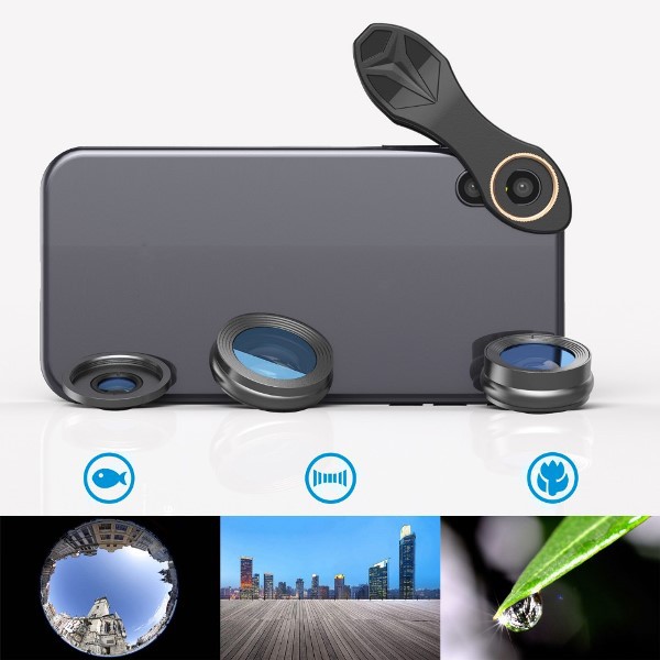 Bộ lens chụp hình 3 in 1 Apexel APL-SJ3