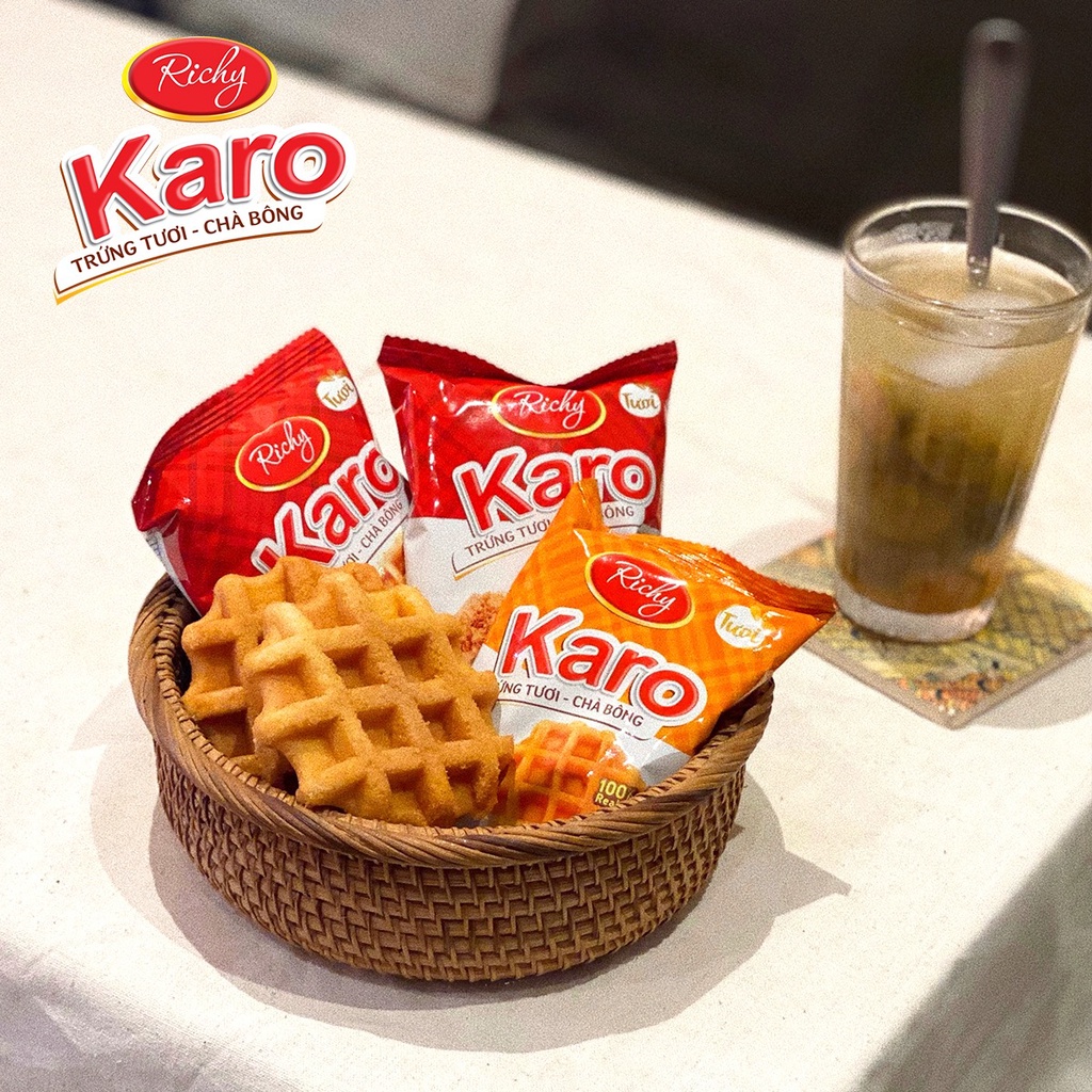 Bánh Karo chà bông Trứng/Phô mai túi 156G  - Chính Hãng