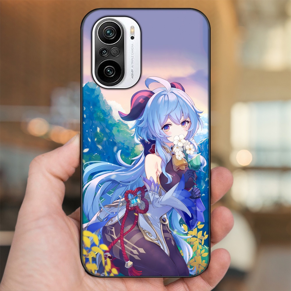 Ốp lưng Xiaomi K40 viền đen in hình Ganyu Genshin Impact