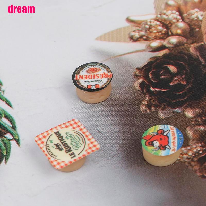 Bộ 3 Mô Hình Phô Mai Mini Tỉ Lệ 1 / 12 Dùng Để Trang Trí