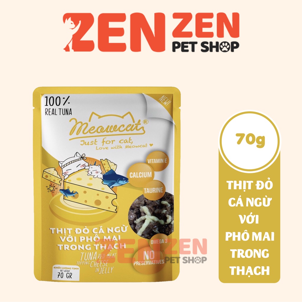 Thùng Pate cho mèo Meowcat 48 gói x 70g