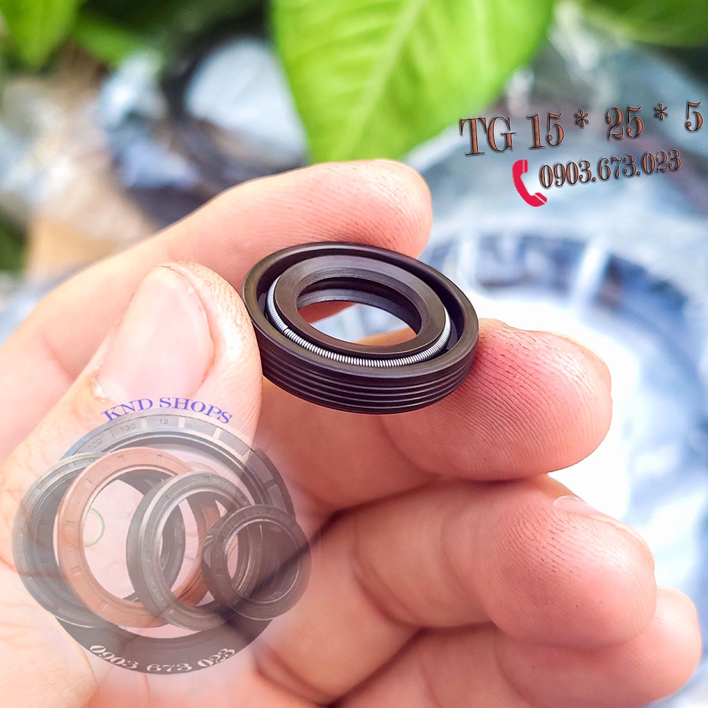 Phốt nhông chặn dầu  hộp giảm tốc SVKS 15*25*5, Phớt chặn dầu dẫn động trục bánh bơm piston | KND Shops