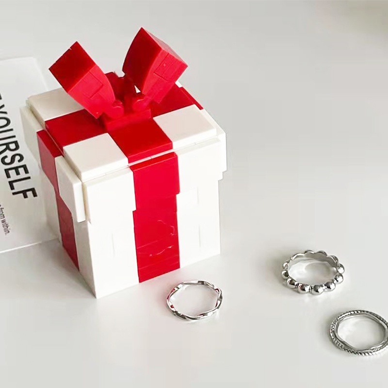 Hộp trang sức khối xây dựng hộp quà valentine món quà sinh nhật câu đố