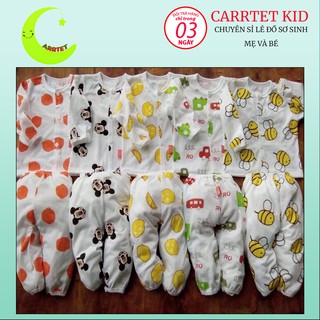 Set 5 bộ quần áo mặc ở nhà dài tay khuy hình oto cho bé yêu từ 3 đến 15 kg