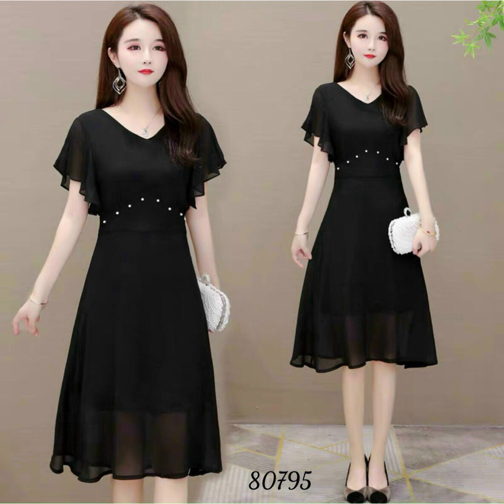 ĐẦM TRUNG NIÊN BAD SHOP DỰ TIỆC SIZE M ĐẾN 3XL MÀU ĐEN PHỐI HOA | BigBuy360 - bigbuy360.vn