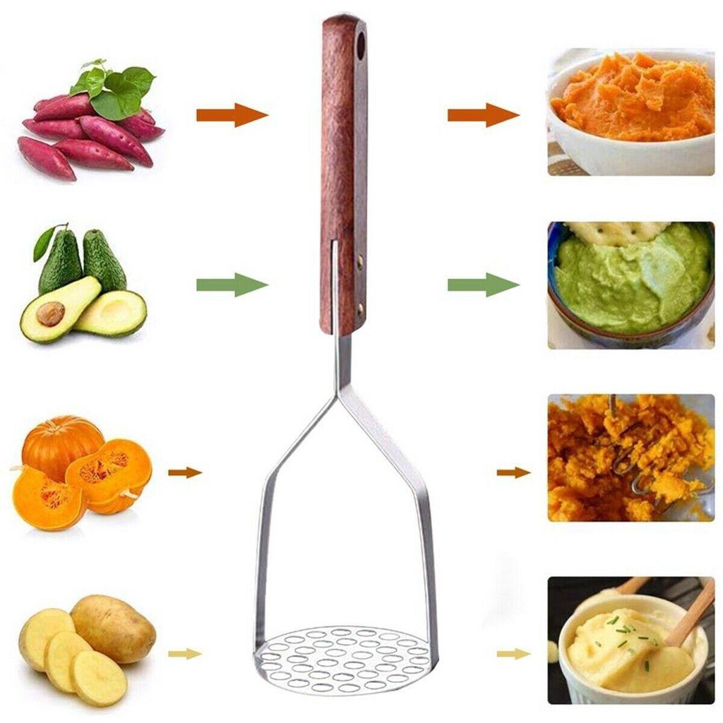 Dụng Cụ Nghiền Khoai Tây Bằng Gỗ Hiệu Kat1