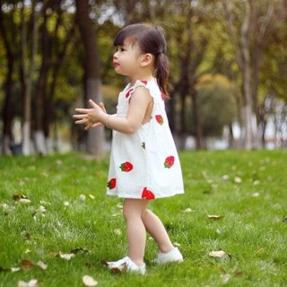 Váy dâu tây bé gái nhí cực xuynh