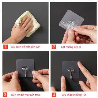 [MÓC DÁN SIÊU DÍNH] Móc Dán Tường Chịu Lực Siêu Chắc, Siêu Dính