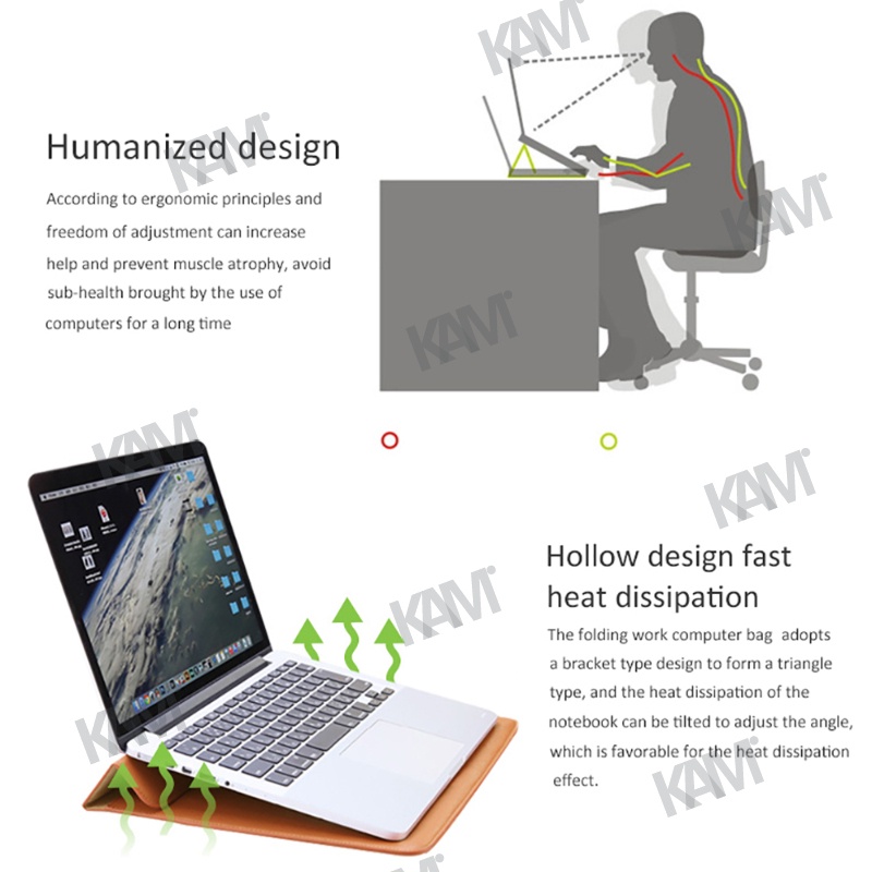 Túi Da PU Đựng Laptop Macbook Air 13 M2 Pro 13 16 12 11 15 M1 A2442 A2485 Có Giá Đỡ