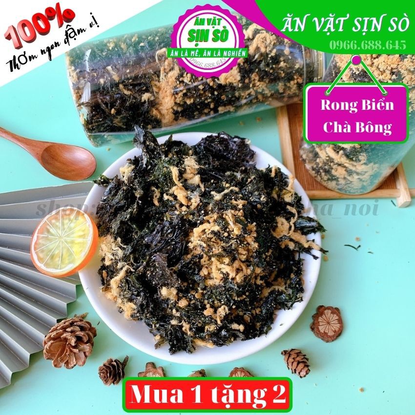 200gr Rong Biển Chà Bông Thơm, giòn, ngon hảo hạng Tiệm đồ Ăn Vặt SỊN SÒ Thơm Ngon Đậm Vị
