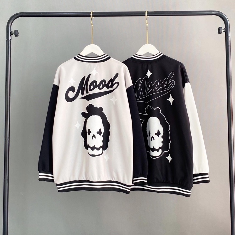 Áo Jacket Bomber Nỉ Bông MOOD Ảnh Thật