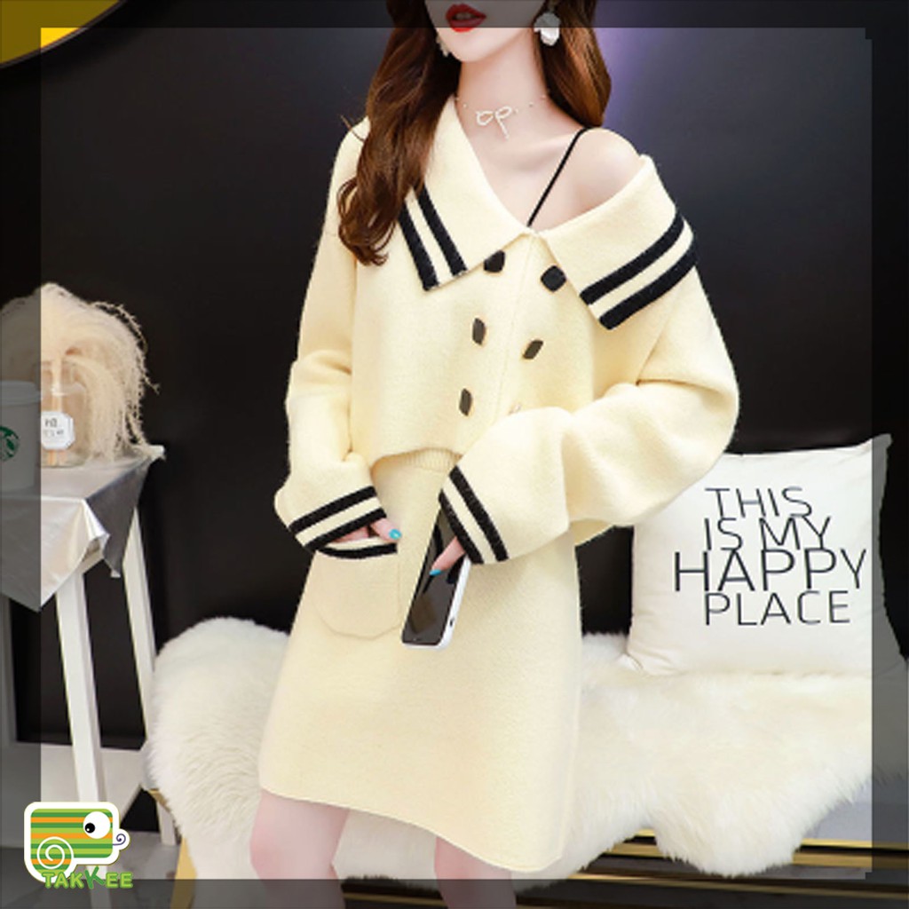 Set Áo Váy Nỉ Crotop Thời Trang Phong Cách