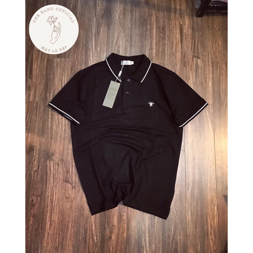 Áo Polo Bẻ Cổ 1𝖍𝖆𝖓𝖉 Áo Thun Thêu Hình Ong Chất Liệu Cotton 4 Chiều Dày Mịn - Mặc Là Đẹp - Mã PLO