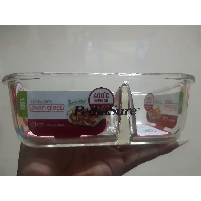 Hộp Thủy Tinh 2 Ngăn Lock&Lock 1.05L(Quà tặng từ Pediasure Abbott) | BigBuy360 - bigbuy360.vn