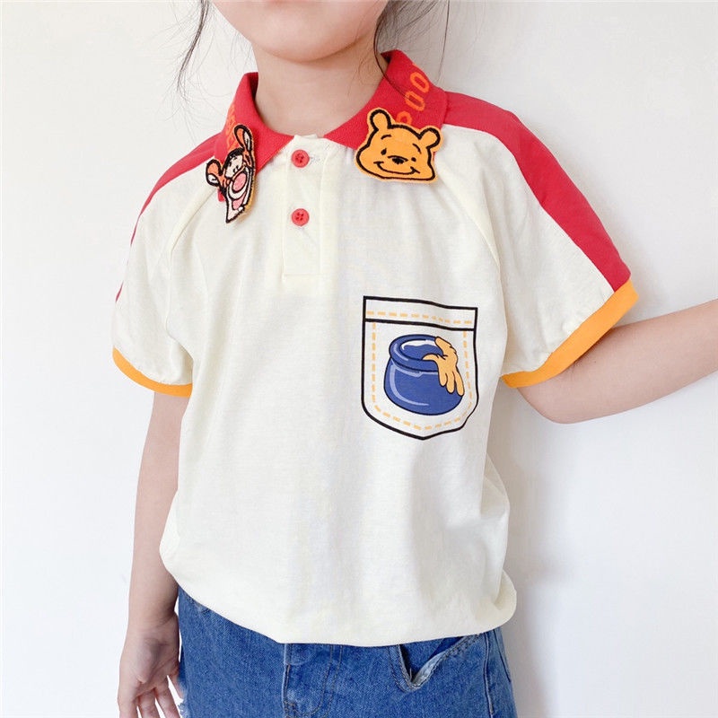 Áo Thun polo Cotton Nguyên Chất Tay Ngắn Thời Trang Mùa Hè 2022 Phong Cách Nhật Hàn Cho Bé