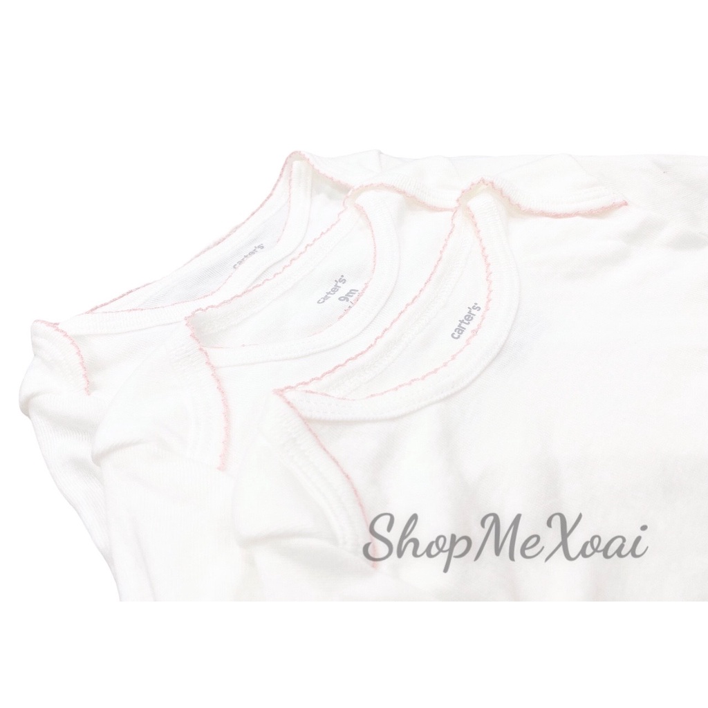 Body chip trắng trơn VIỀN REN xuất dư cực xinh cho bé gái size 3-24M