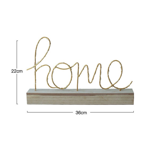 Đèn led decor phòng, quán cafe hình chữ home và love