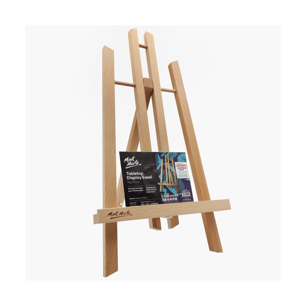 Giá Vẽ Gỗ Để Bàn Mont Marte MEA0014 - 40x22x23.5cm - Tabletop Display Easel Signature - Medium