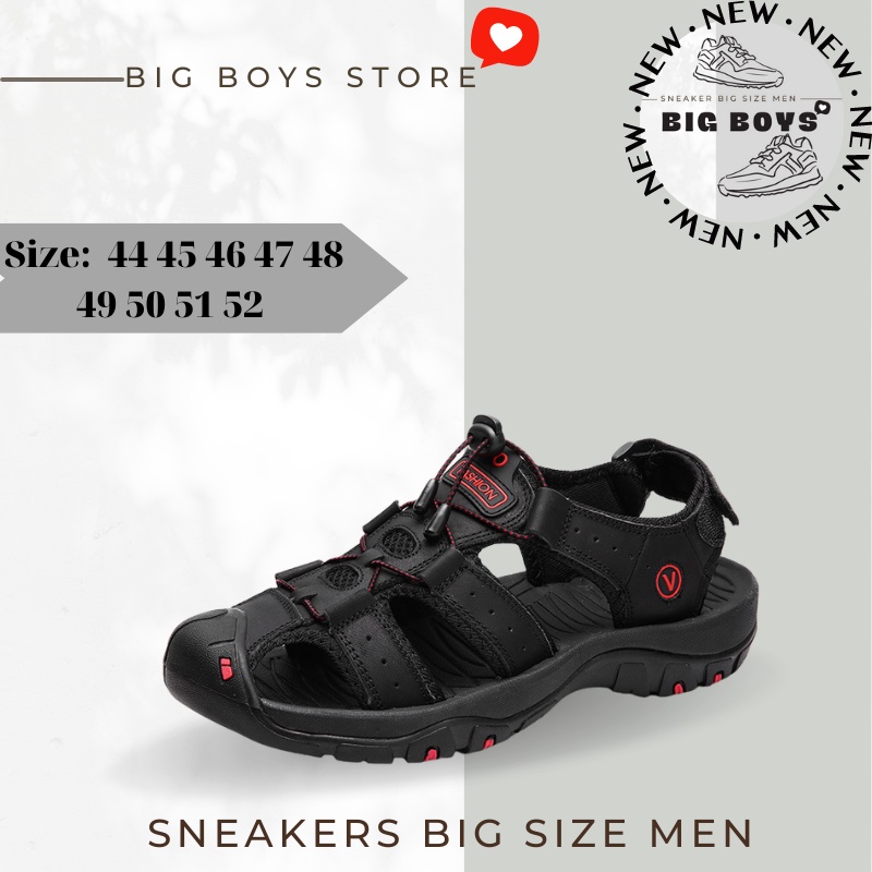 Sandal Nam Vanto Thời Trang Big Size - Giày Quai Hậu Búp Mỏ Đi Vượt Địa Hình Bền Bỉ Chắc Chắn Size Lớn Ngoại Cỡ 45 46 47