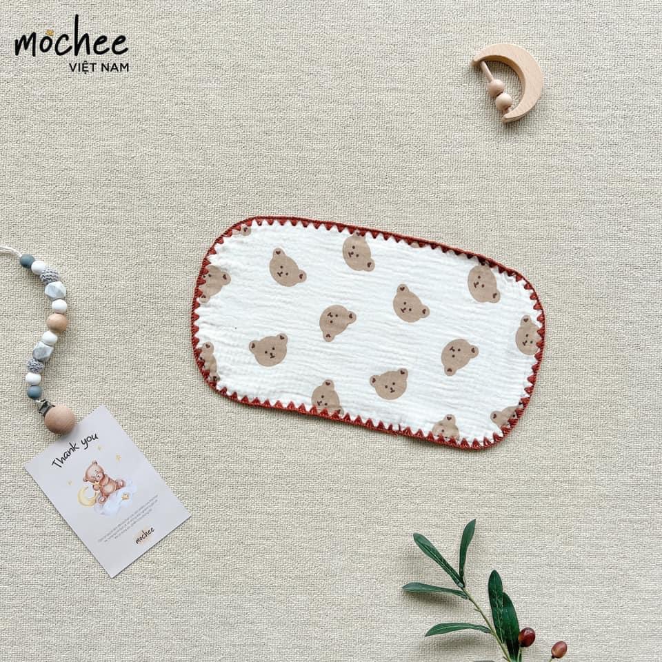 GỐI LÓT THẤM MỒ HÔI VẢI MUSLIN MOCHEE KÍCH THƯỚC 15X30CM