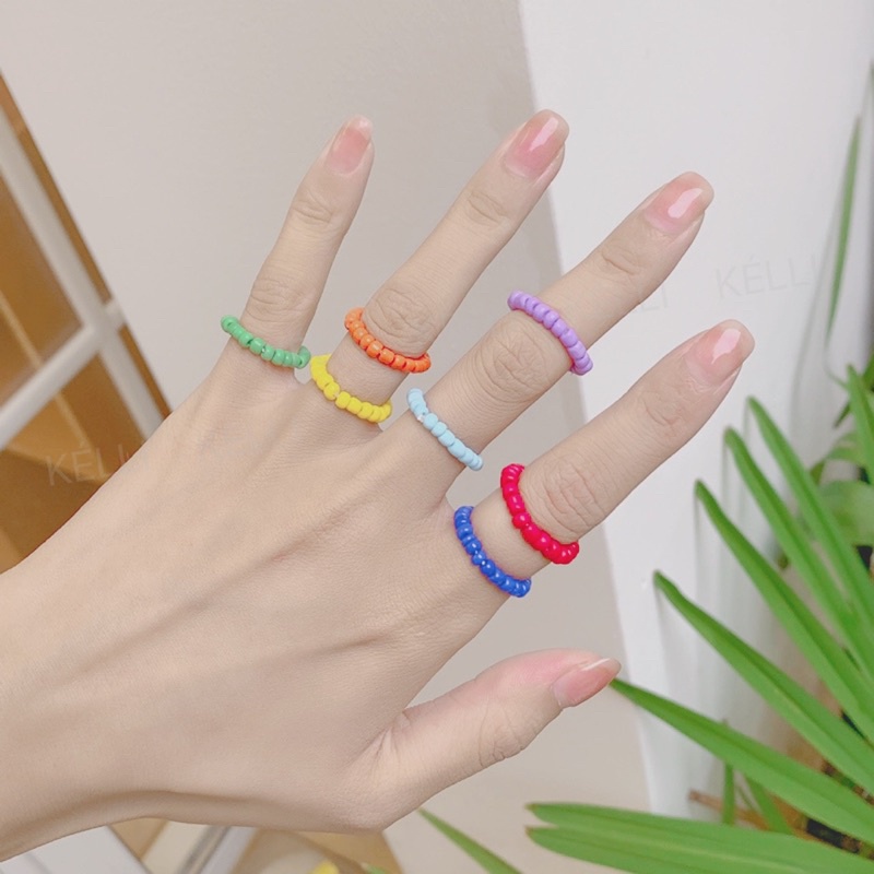 Nhẫn màu trơn xinh xắn