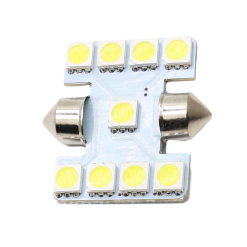 Đèn LED T10 31MM 9SMD ánh sáng trắng cho xe hơi