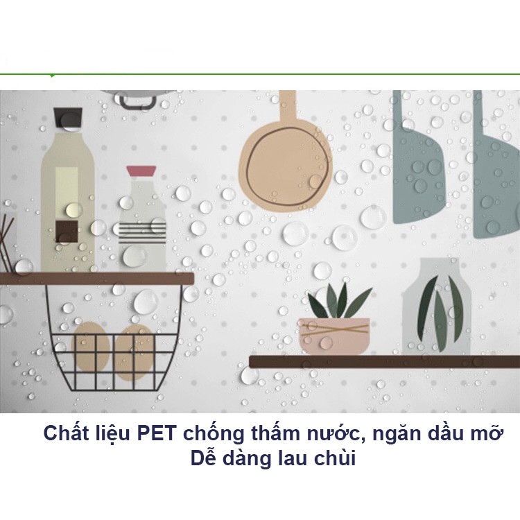 Decal họa tiết dán bếp tráng nhôm chịu nhiệt tốt