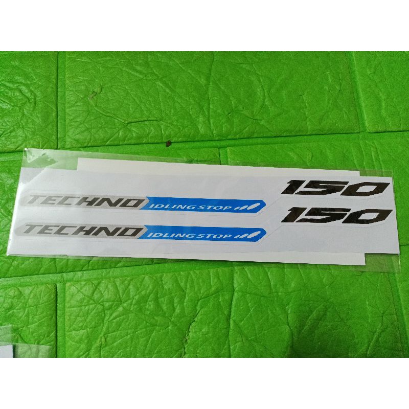 Bộ chữ dán xe vario 150 techno màu xanh