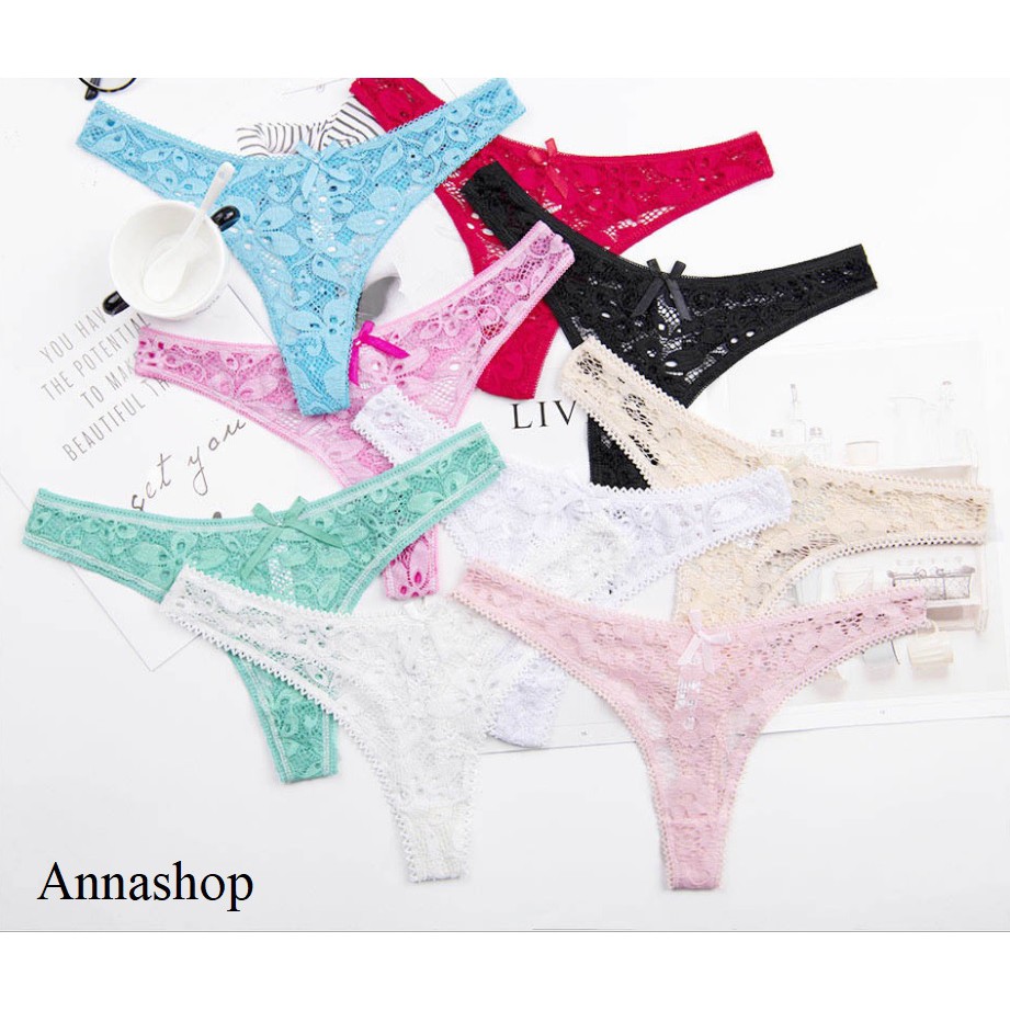 Quần lót nữ sexy lọt khe ren cao cấp, trẻ trung, thoải mái, thoát mát (MS 03030) Anna Shop