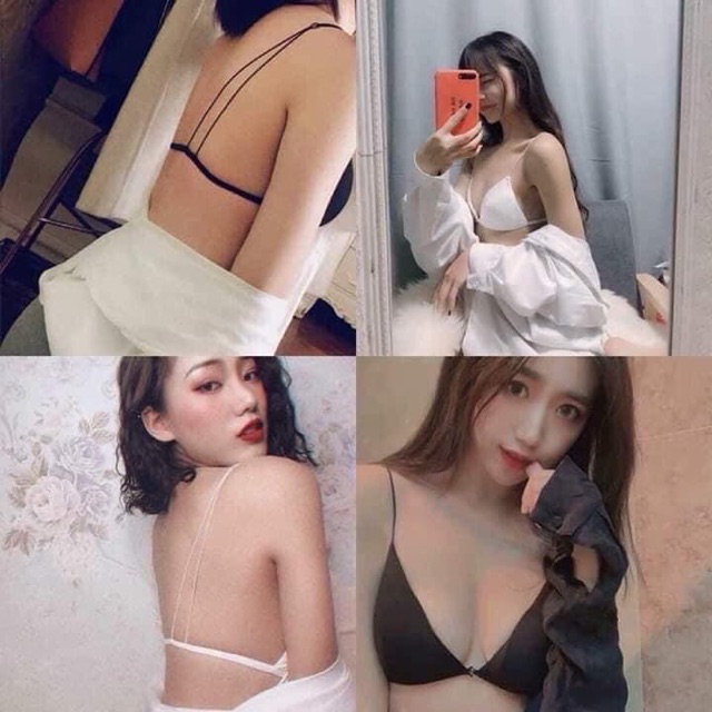 ÁO bra thun 2 dây mảnh cài trước mút mỏng nhẹ tênh
