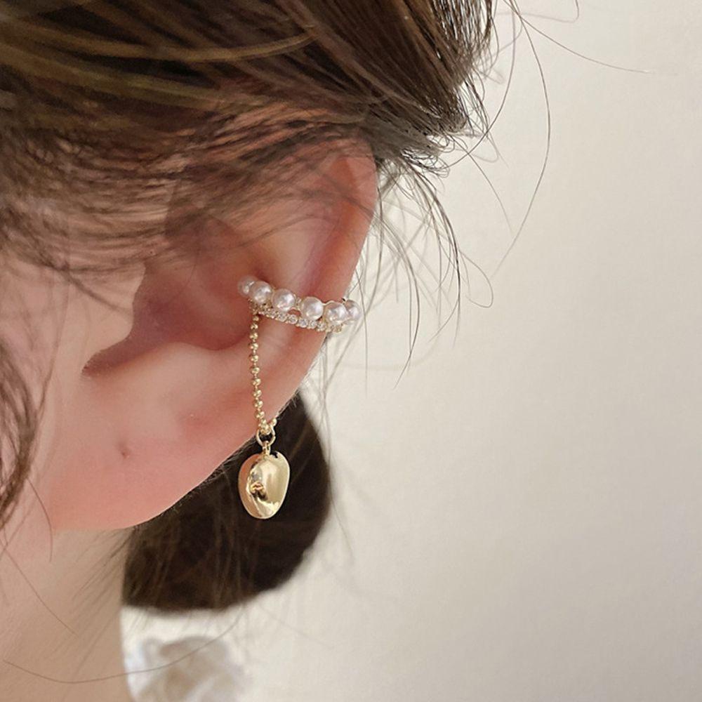 BACK2LIFE Set 2 Khuyên Kẹp Vành Tai Thanh Lịch Cá Tính Cho Nữ