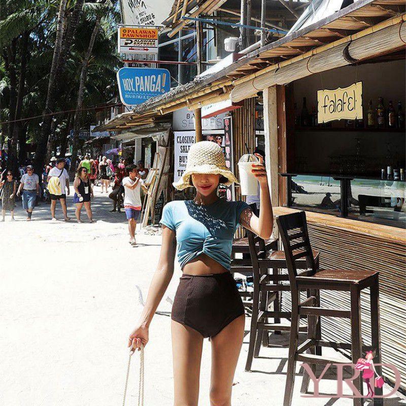 Bộ đồ bơi cổ tròn màu trơn gợi cảm cho nữ | WebRaoVat - webraovat.net.vn