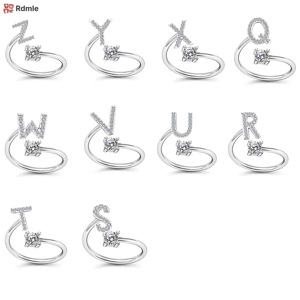 Nhẫn Đồng Khắc Chữ Cái Thời Trang Cho Nữ