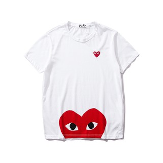 Cdg Play Áo Thun Tay Ngắn In Hình Unisex