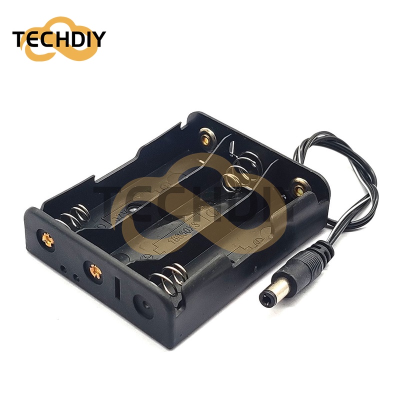 Hộp Nhựa Đựng Pin 18650 18650 Cho 3 x 18650 Với DC 5.5 * 2.1 mm