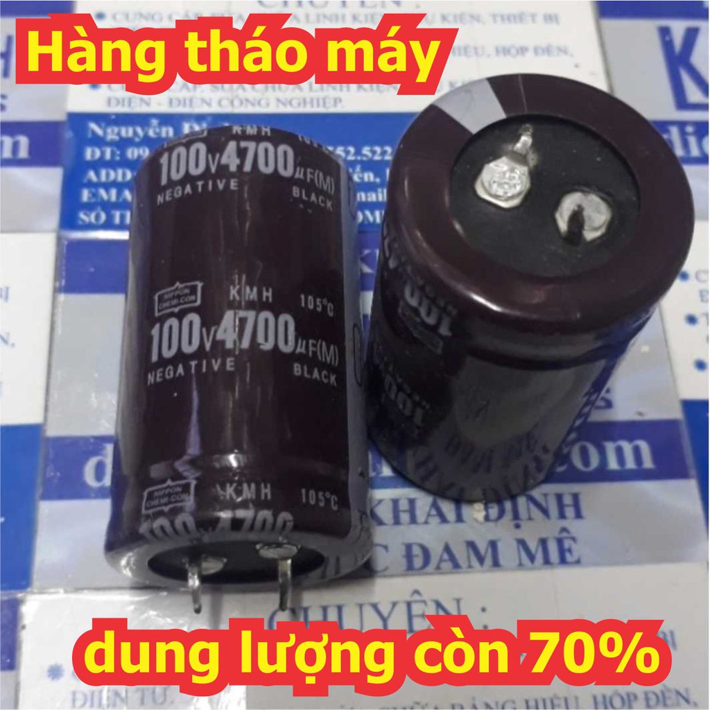 tụ hóa tụ phân cực, tụ sừng 4700uF 100V 30x50mm kde1839